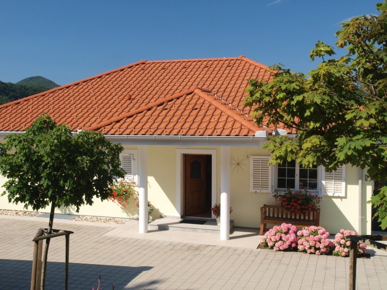 Family house with Vineam clay roof tiles from  Tondach.