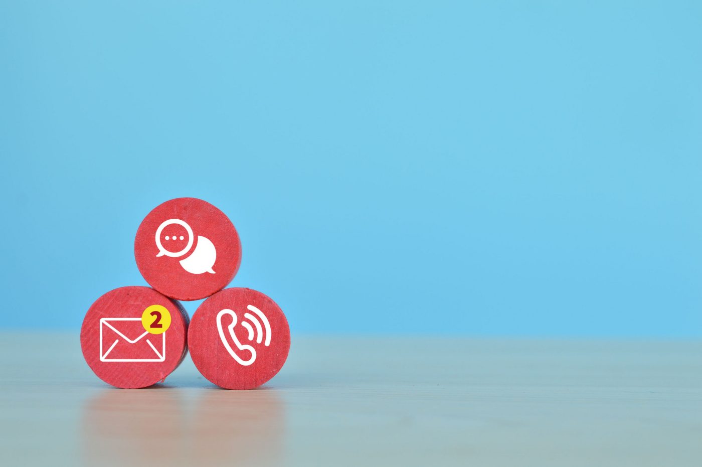 email, chat and telephone symbols