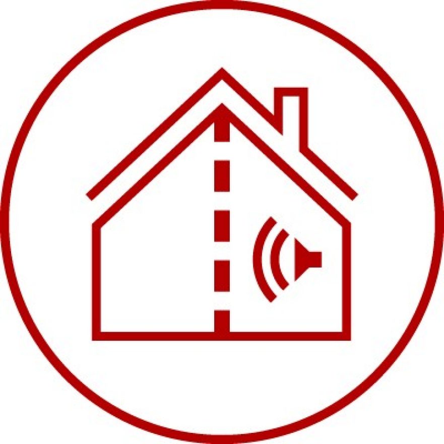 Wall cluster icon for acoustic-, interior- and separation walls