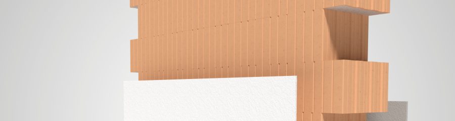 Wall system Illustration 3d monolithic